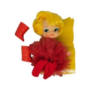 Vintage 1969 Remco Betty Ballerina Finger Ding Action Figure Doll near mint